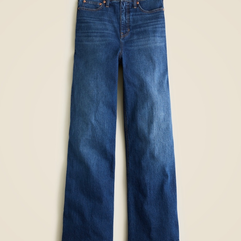 NWOT - J. Crew Denim Wide Leg Trouser - size 25 - Wesley Wash